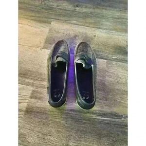 COLE HAAN Women Nantucket Navy Wool Slip On Sneaker Penny Loafers  Size 8b